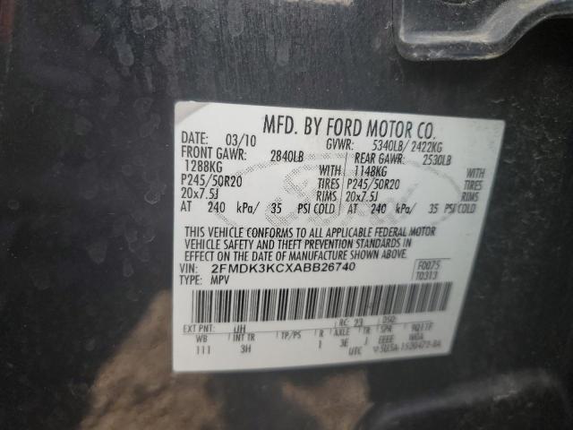 Photo 14 from auction – 2010 FORD EDGE LIMIT with VIN 2FMDK3KCXABB26740