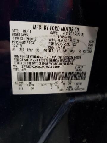 Photo 14 from auction – 2012 FORD EDGE SE with VIN 2FMDK3GC8CBA19469