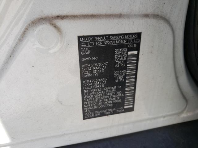 Zdjęcie 14 z aukcji – 2016 NISSAN ROGUE S z VIN KNMAT2MT0GP717365