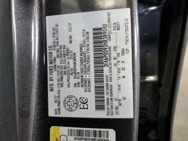 Photo 14 from auction – 2017 FORD FUSION TIT with VIN 3FA6P0D93HR389040