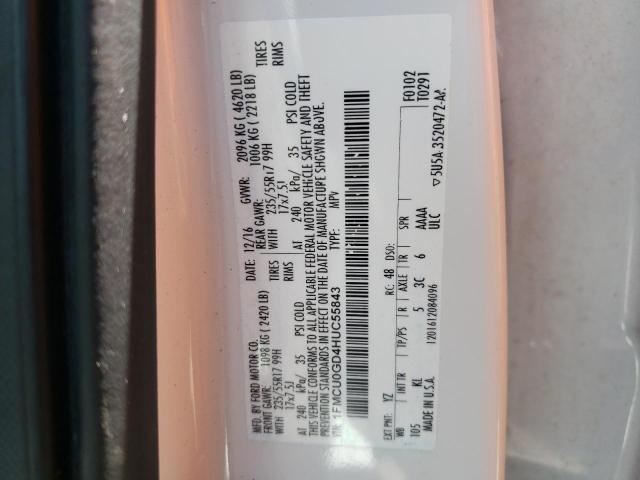 Photo 14 from auction – 2017 FORD ESCAPE SE with VIN 1FMCU0GD4HUC55843