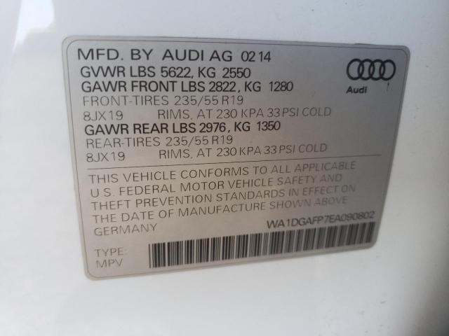 Photo 14 from auction – 2014 AUDI Q5 PREMIUM with VIN WA1DGAFP7EA090802