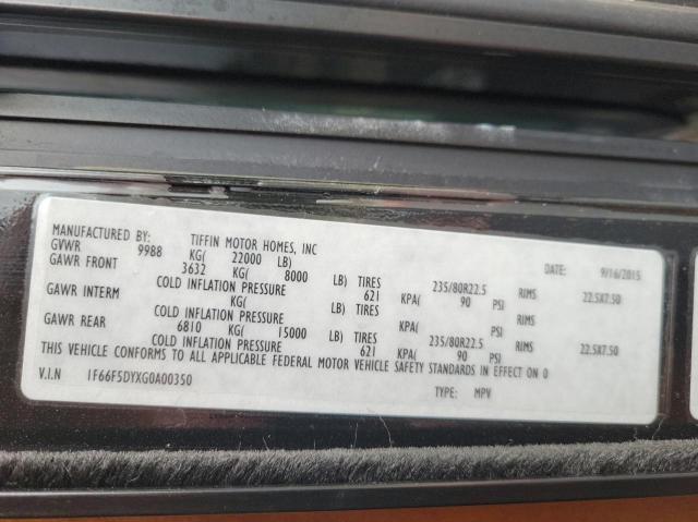 Photo 10 from auction – 2016 FORD F53 with VIN 1F66F5DYXG0A00350
