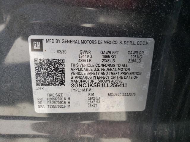 Photo 14 from auction – 2020 CHEVROLET TRAX LS with VIN 3GNCJKSB1LL256411