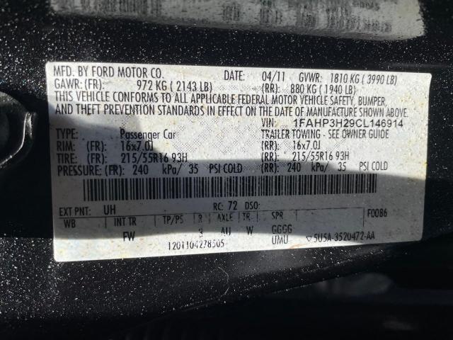 Photo 10 from auction – 2012 FORD FOCUS SEL with VIN 1FAHP3H29CL146914