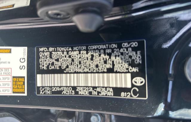 Photo 10 from auction – 2021 TOYOTA COROLLA LE with VIN JTDEPMAE4MJ121374
