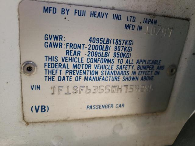 Photo 14 from auction – 1998 SUBARU FORESTER L with VIN JF1SF6355WH754285