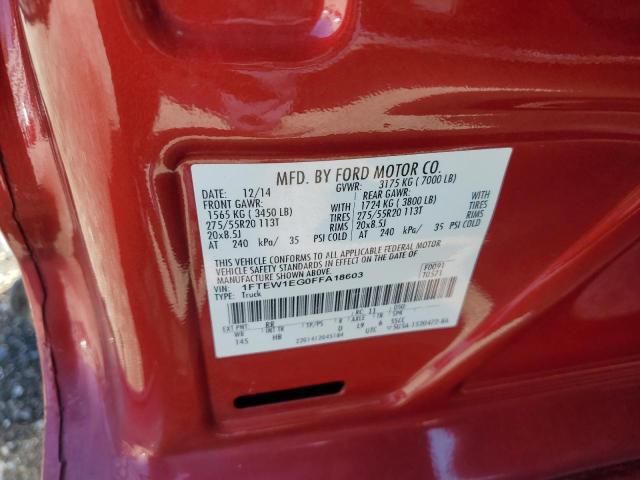 Photo 14 from auction – 2015 FORD F150 SUPER with VIN 1FTEW1EG0FFA18603