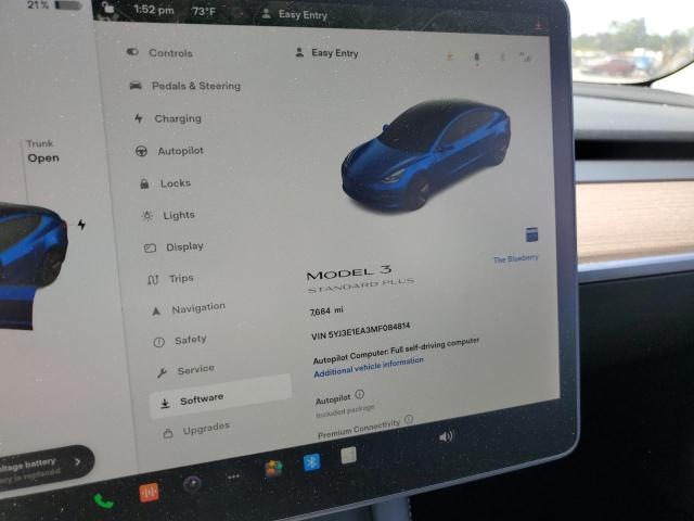 Photo 9 from auction – 2021 TESLA MODEL 3 with VIN 5YJ3E1EA3MF084814
