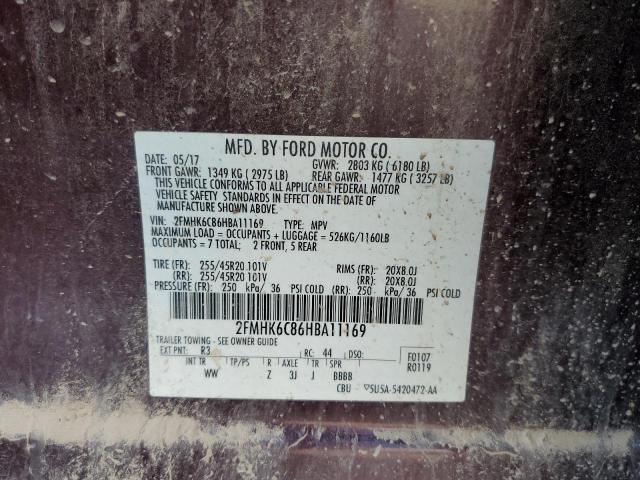 Photo 14 from auction – 2017 FORD FLEX SEL with VIN 2FMHK6C86HBA11169