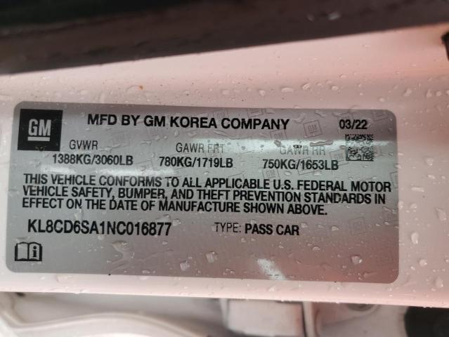 Photo 14 from auction – 2022 CHEVROLET SPARK 1LT with VIN KL8CD6SA1NC016877