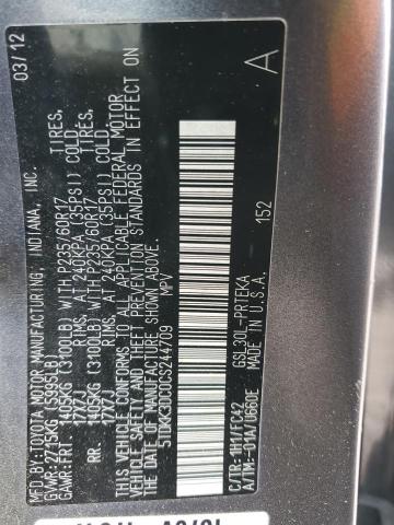 Zdjęcie 14 z aukcji – 2012 TOYOTA SIENNA LE z VIN 5TDKK3DC0CS244709