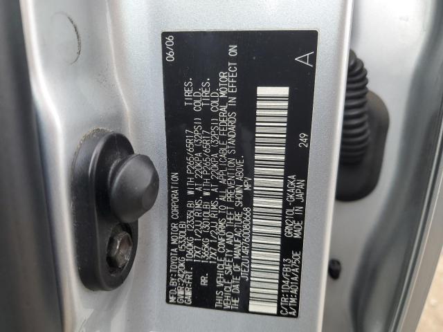 Photo 14 from auction – 2006 TOYOTA 4RUNNER SR with VIN JTEZU14R760080668