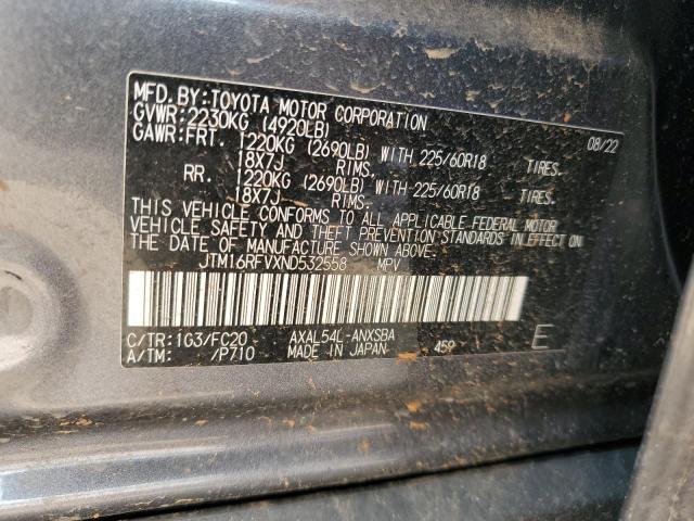 Photo 14 from auction – 2022 TOYOTA RAV4 SE with VIN JTM16RFVXND532558