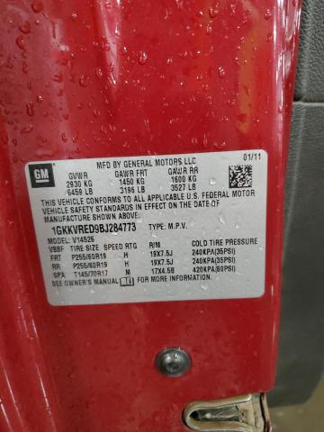 Photo 14 from auction – 2011 GMC ACADIA SLT with VIN 1GKKVRED9BJ284773