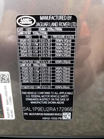 Photo 14 from auction – 2024 LAND ROVER RANGE ROVE with VIN SAL1P9EU2RA172966