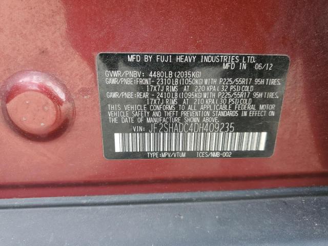 Photo 14 from auction – 2013 SUBARU FORESTER 2 with VIN JF2SHADC4DH409235