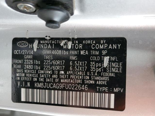 Photo 14 from auction – 2015 HYUNDAI TUCSON LIM with VIN KM8JUCAG9FU022646
