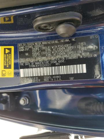 Photo 14 from auction – 2013 TOYOTA HIGHLANDER with VIN 5TDBK3EH1DS249221