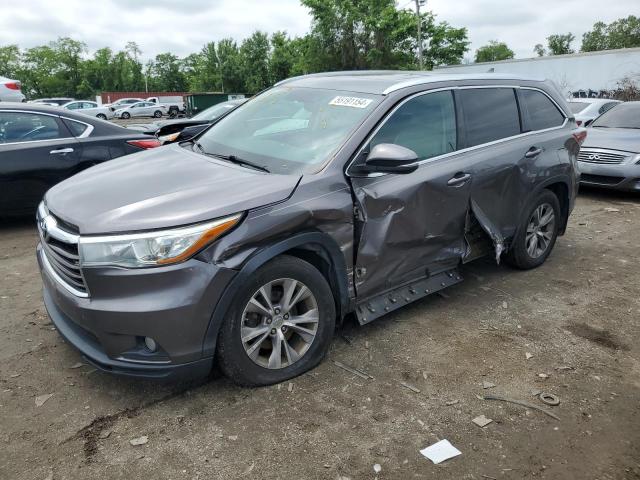 TOYOTA HIGHLANDER 2015 con VIN 5TDJKRFH4FS190648 - Foto de la subasta