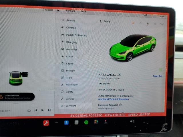 Photo 9 from auction – 2018 TESLA MODEL 3 with VIN 5YJ3E1EA9JF043230