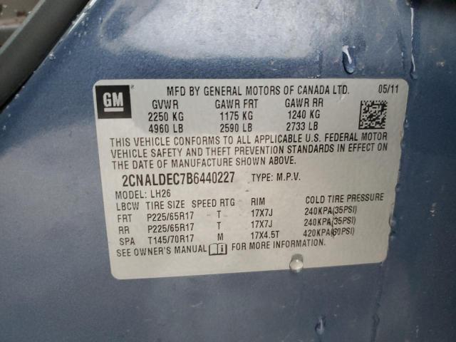 Photo 14 from auction – 2011 CHEVROLET EQUINOX LT with VIN 2CNALDEC7B6440227
