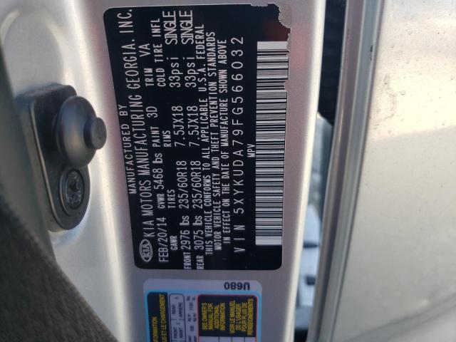 Photo 14 from auction – 2015 KIA SORENTO EX with VIN 5XYKUDA79FG566032