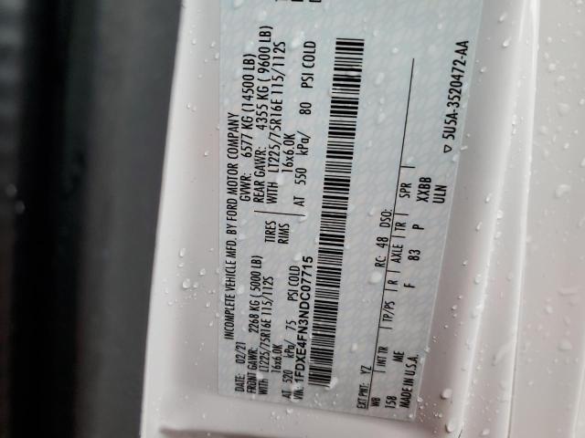 Photo 10 from auction – 2022 FORD ECONOLINE with VIN 1FDXE4FN3NDC07715