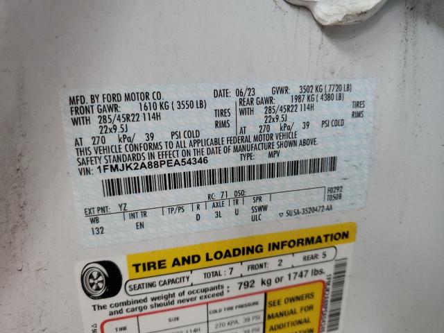 Photo 14 from auction – 2023 FORD EXPEDITION with VIN 1FMJK2A88PEA54346