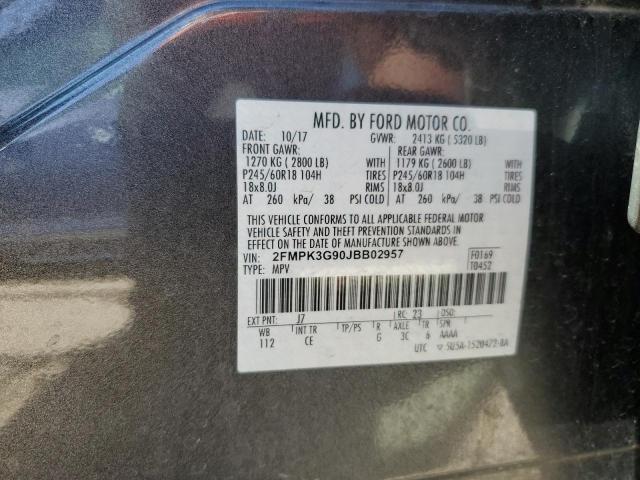 Photo 14 from auction – 2018 FORD EDGE SE with VIN 2FMPK3G90JBB02957