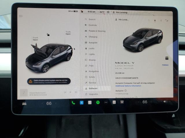 Photo 9 from auction – 2021 TESLA MODEL Y with VIN 5YJYGDEE6MF246875