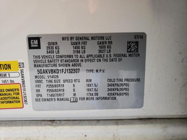 Photo 14 from auction – 2015 BUICK ENCLAVE with VIN 5GAKVBKD1FJ132307