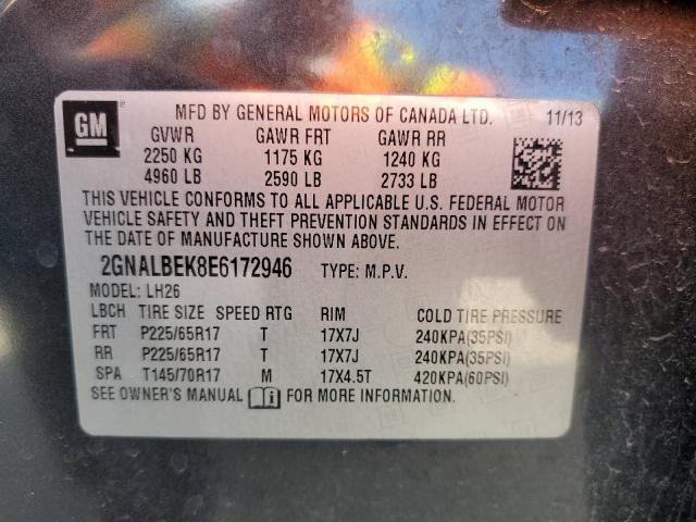 Photo 14 from auction – 2014 CHEVROLET EQUINOX LT with VIN 2GNALBEK8E6172946