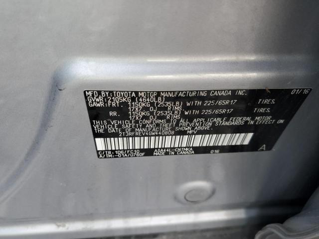 Photo 14 from auction – 2016 TOYOTA RAV4 XLE with VIN 2T3RFREV4GW440808