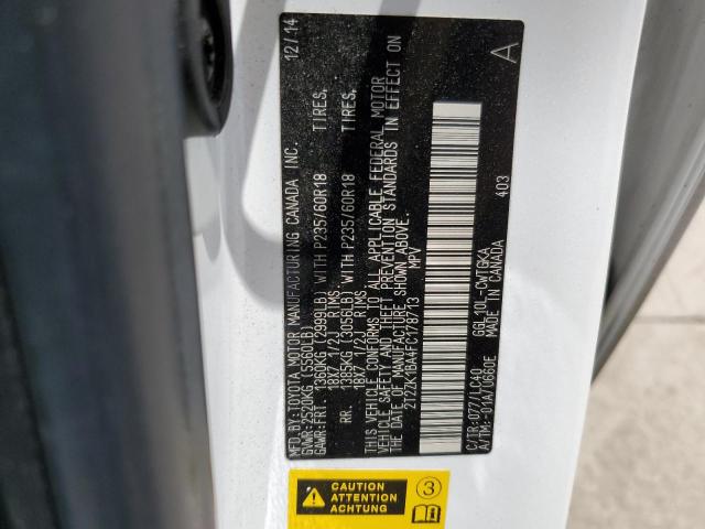 Фото 14 с аукциона – 2015 LEXUS RX 350 с VIN 2T2ZK1BA4FC178713