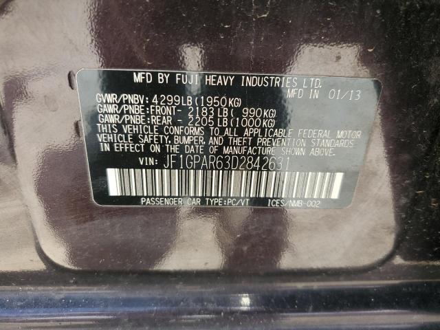 Photo 14 from auction – 2013 SUBARU IMPREZA SP with VIN JF1GPAR63D2842631