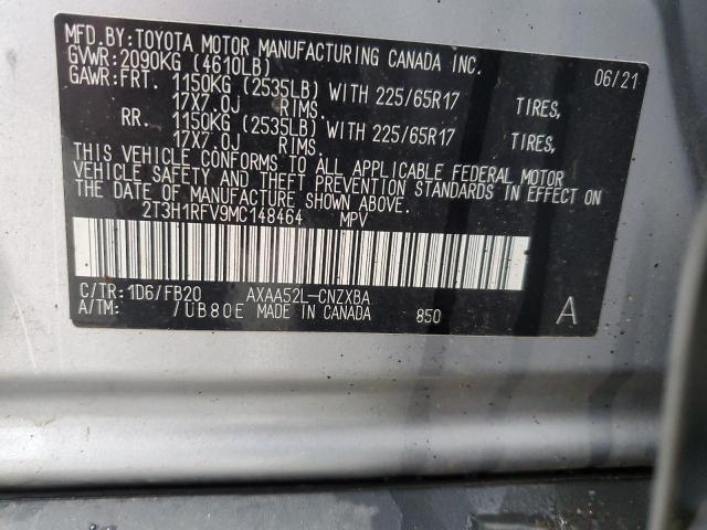 Photo 14 from auction – 2021 TOYOTA RAV4 LE with VIN 2T3H1RFV9MC148464