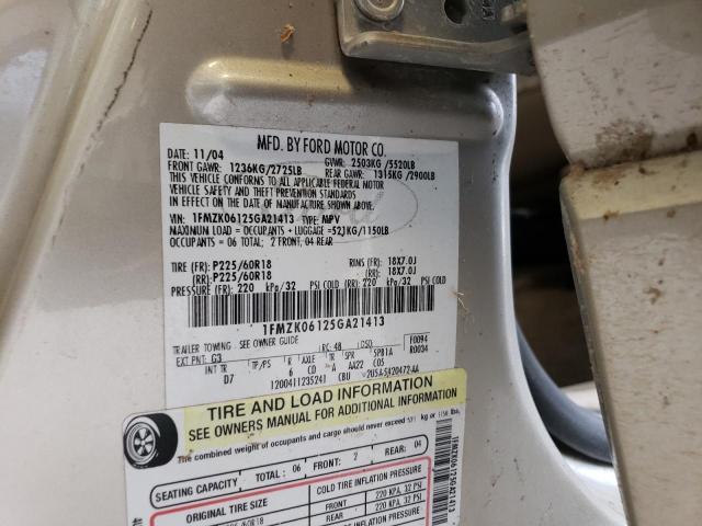 Photo 14 from auction – 2005 FORD FREESTYLE with VIN 1FMZK06125GA21413