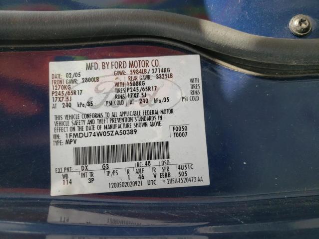 Photo 14 from auction – 2005 FORD EXPLORER E with VIN 1FMDU74W05ZA50389
