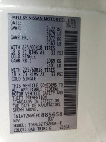 Photo 14 from auction – 2015 NISSAN ROGUE S with VIN 5N1AT2MV6FC885658