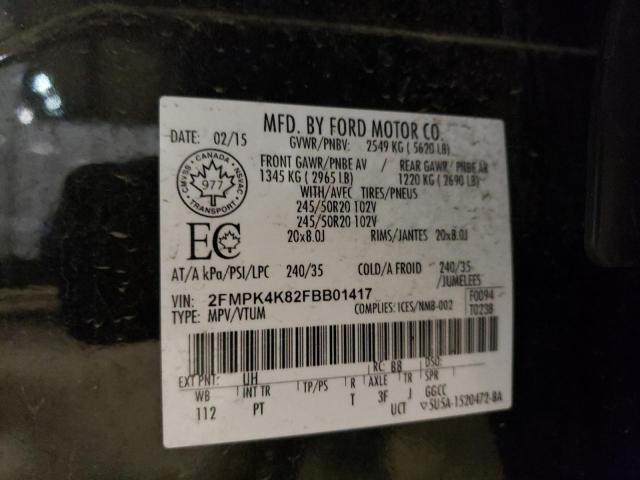 Photo 14 from auction – 2015 FORD EDGE TITAN with VIN 2FMPK4K82FBB01417