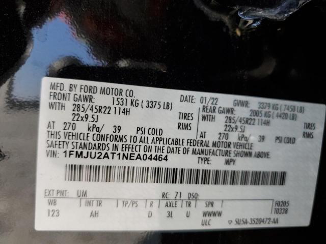 Photo 14 from auction – 2022 FORD EXPEDITION with VIN 1FMJU2AT1NEA04464