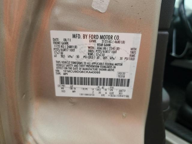 Photo 14 from auction – 2012 FORD ESCAPE XLT with VIN 1FMCU9DG6CKA43095