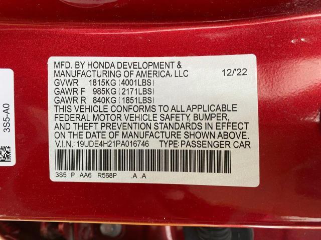 Photo 10 from auction – 2023 ACURA INTEGRA with VIN 19UDE4H21PA016746