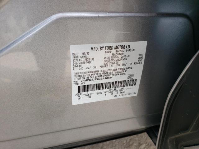 Photo 14 from auction – 2022 FORD EDGE SEL with VIN 2FMPK4J9XNBA40584