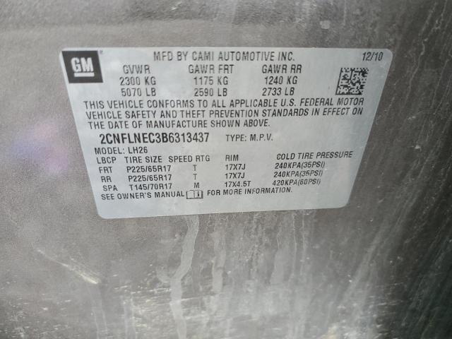 Photo 14 from auction – 2011 CHEVROLET EQUINOX LT with VIN 2CNFLNEC3B6313437