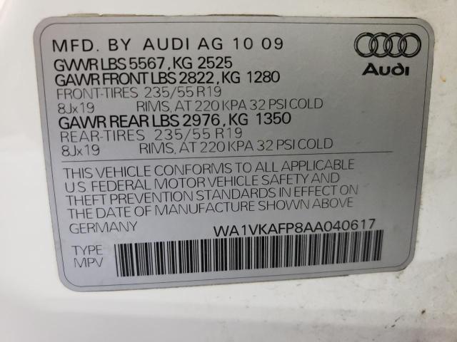 Photo 14 from auction – 2010 AUDI Q5 PRESTIG with VIN WA1VKAFP8AA040617
