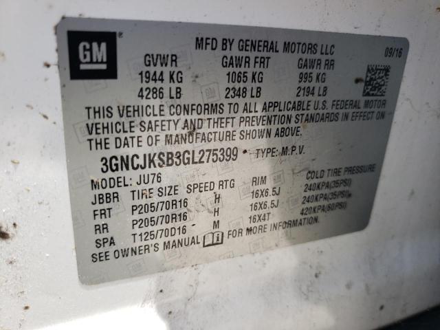 Photo 14 from auction – 2016 CHEVROLET TRAX LS with VIN 3GNCJKSB3GL275399