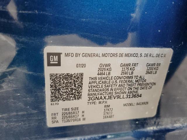 Photo 14 from auction – 2020 CHEVROLET EQUINOX LT with VIN 3GNAXJEV9LL313654