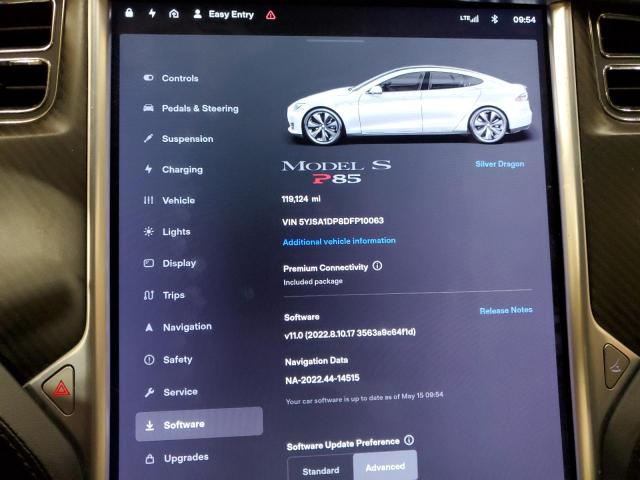 Photo 9 from auction – 2013 TESLA MODEL S with VIN 5YJSA1DP8DFP10063
